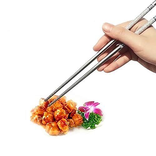 INKULTURE Store INKULTURE 5 Pairs Reusable Metal Chopsticks - Image 4