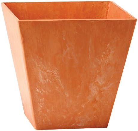ArtStone 35145 Ella Square Planter, 14-Inch, Terra Cotta