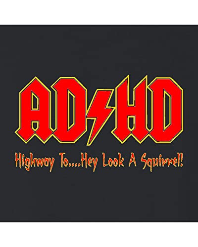 Go All Out Large Black Mens Adhd Highway To Hey Look A Squirrel Funny Music Sweatshirt Hoodie #TOP3