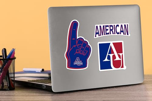 Image of American University 10ct Vinyl Large Deluxe Stickers Variety Pack - Laptop, Water Bottle, Scrapbooking, Tablet, Skateboard, Indoor /Outdoor - Set of 10
