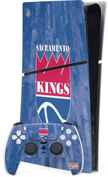 Skinit Decal Gaming Skin Compatible with PS5 Slim Digital Edition Bundle - Officially Licensed NBA Sacramento Kings Blast Rust Design