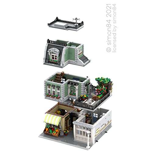 SPLD Modular House Baustein, Technologie MOC-29962 Europäische Kirche Straßenansicht Architektur Modell, 2200… – Bild 6