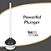 Korky Toilet Plunger and Drip Tray - Fits All Bowl Shapes – Clears Common Clogs – Flexible Rubber for Effective Plunge - All Purpose Power Plunger