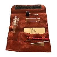7-teiliges Schnupftabak Set 'NARCOS' - Mit Etui, Spiegel, 2 Dosierern & Ziehröhrchen