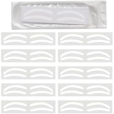 Guapa Disposable Eyebrow Design Stencil Airbrush Tint Stickers Easy Application Brow Tinting for Shaping Single Eyebrow Type Option with 3 Shapes Available (Eyebrow Stickers B) Cover