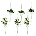 Produktbild Herefun 6 Stück Makramee Blumenampel Baumwollseil Hängeampel Blumentopf Hängend Pflanzen Halter Aufhänger mit S Haken, für Innen Außen Decken Balkone Dekoration