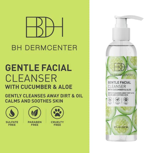 Bh Dermcenter Cucumber And Aloe Facial Cleanser, 8 Fl. Oz – Gentle Daily Cleanser To Clear Pores On Oily, Dry & Sensitive Skin #TOP1