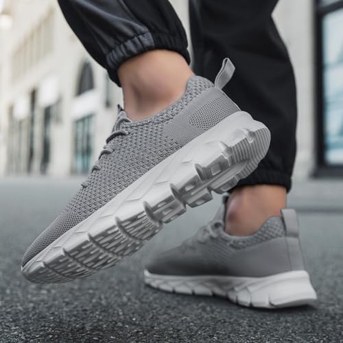 Image of YITUHIO Mens Running Shoes Fashion Sneakers Tennis Walking Shoes Lightweight Athletic Gym Workout Shoes