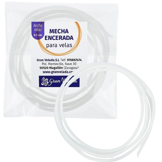 Mecha Encerada para Velas de 0 | Algodón Bañado en Parafina a Metros | Material Esencial para Velas de Grosor Reducido I 1 Metro