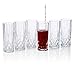 Lead-Free Heavy Base Highball Glasses for Water, Juice Beer and Cocktails [Set of 6] Clear Stylish Slim Design - 8 Ounce Drinking Glasses