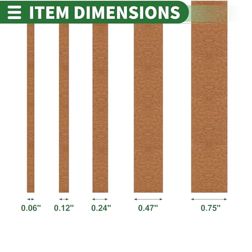 Image of Motoforti Universal Painters Tape Masking Master Tape 0.15cm /0.3cm /0.6cm /1.2cm /1.9cm x 55m Easy Removal Crepe Paper Brown 5 Pcs