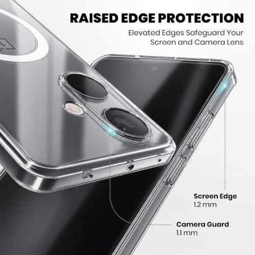 Image of DIZORO Crystal Clear Magnetic Compatible with Oneplus ce3 lite Back Cover case with Anti-Yellow ( Compatible with Magsafe ) Anti-Scratch | Shockproof Transparent Cover
