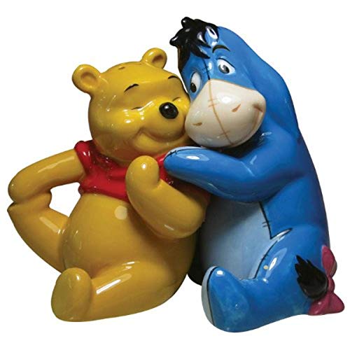 Westland Giftware Life According to Eeyore Pooh and Eeyore Hugging 3-1/4-Inch Magnetic Salt and Pepper Shakers