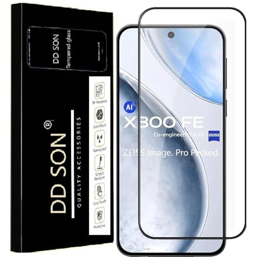 Image of DD SON Premium HD+ Tempered Glass Screen Protector Guard Compatible For Vivo X300 FE 5G (Ultrasonic Fingerprint Supported) (6.31 Inch, Pack of 1) | Edge to Edge Coverage