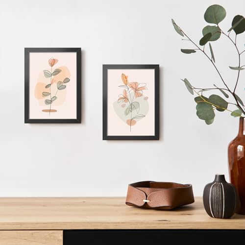 LaVie Home 6x8 Picture Frame for Wall Display, 6x8 Black Picture Frame with HD Plexiglas, 6 x 8 Frame 1 Pack, Display Frame for Vertical or Horizontal, Classic Collection