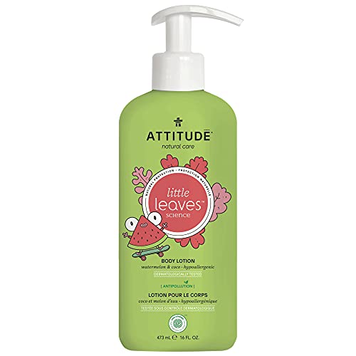ATTITUDE Body Lotion for Kids, EWG Verified, Plant- and Mineral-Based Ingredients, Vegan and Cruelty-free Personal Care Products, Watermelon & Coco, 16 Fl Oz