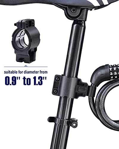 Ndakter Bike Lock Cable, Scooter Lock, Bicycle Locks Heavy Duty Anti Theft, 4 Feet Coiled Secure Resettable Combination Lock With Mounting Bracket, 1/2 Inch Diameter #TOP3