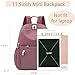 Tanweibago Mini Nylon Women Backpacks,11L Small Ladies backpacks Casual Lightweight Women Shopping Travel Daypack (Carmine)