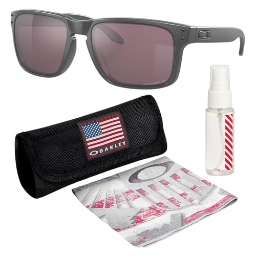 Image of Oakley HOLBROOK STEEL COLLECTION OO9102 Sunglasses w /Official Eyewear Kit | Polarized, Men's Sunglasses