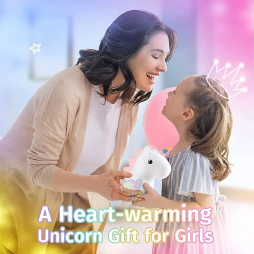 Image of TOYTONIC Unicorn Night Light for Kids - 7 Color Changing Rechargeable Silicone Led Lamp, Tap Control Touch Sensor, Cute Baby & Toddler Bedroom Light, Eye-Caring Unicorn Gift for Girls & Boys