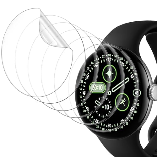 Misxi 6 Pack Clear Screen Protector for Google Pixel Watch 4/3/2/1 41mm Soft TPU No Bubble Self-Healing Free Installation Ultra-HD Protection Protector for Pixel Watch