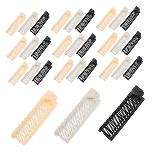 Lurrose 30個 折りたたみ携帯用抗静電気ヘアブラシ コンパクト折畳み式ダブルユースコーム 男女兼用トラベルヘアケアスリングツール