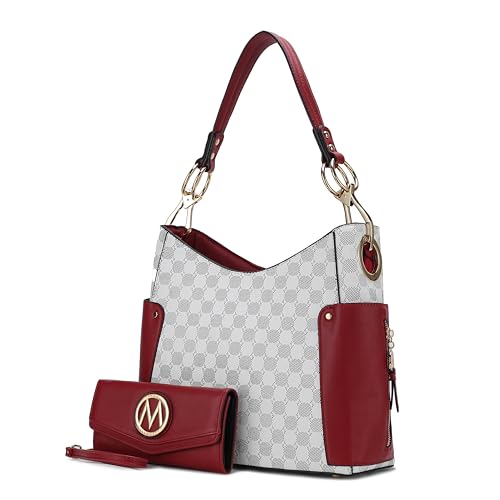 Image of Orange Hobo Shoulder Bag & Wallet Set by MKF Collection