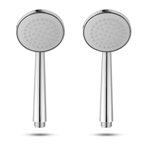Image of HomeWorks Rado ABS Plastic Multi-Function Rain And Mist Spray Hand Shower Head For Bathroom - Chrome Finish (Pack of 2)