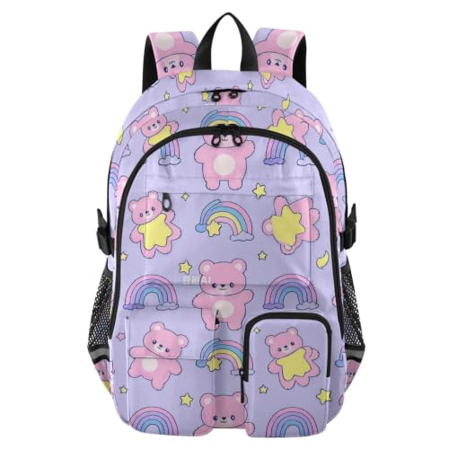 Mochilas para hombres de trabajo y escuela universitaria de 17.5 pulgadas diseño oso