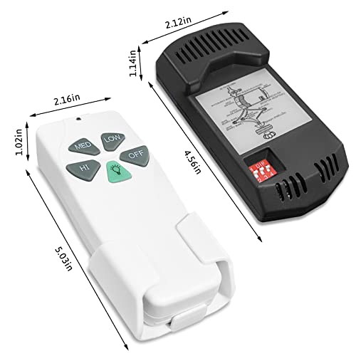 Aubric 53T REMOTE 28R RECEIVER 2 Pack Universal Ceiling Fan Remote Control Kits thumb #4
