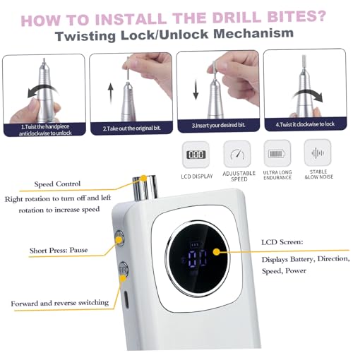Appareil manucure électrique rechargeable pour stylisme ongulaire