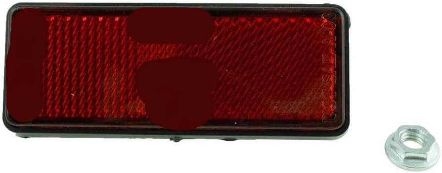 Universal Fit Red Motorcycle Rectangle Bolt On Number Plate Rectangle Reflector Scooter Bicycle Bike M6 89mm*35mm Works with