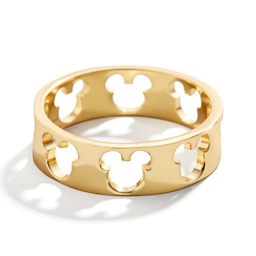 BaubleBar Disneys Mickey Mouse Outline 18K Gold-Plated Sterling Silver Ring - Gold - Size 5