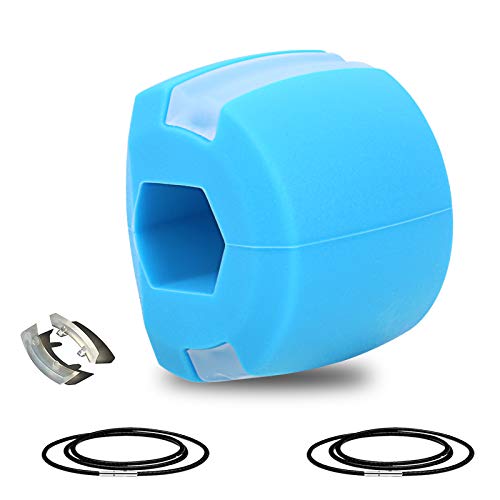 Jaw Exerciser, Face and Neck Exerciser, Double Chin Exercise Device for Neck Exercise and Jaw Lift, Face Exerciser Tightening Face Contour Slim Chin-40lb, (Blue)