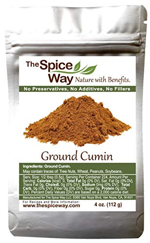 The Spice Way Ground Cumin - powder made from premium whole cumin seeds 4 oz resealable bag