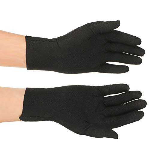 Image of SATINIOR Cotton Gloves Bulk Stretchy Work Inspection Gloves for Women Men Dry Hands Handling Art Coin Jewelry