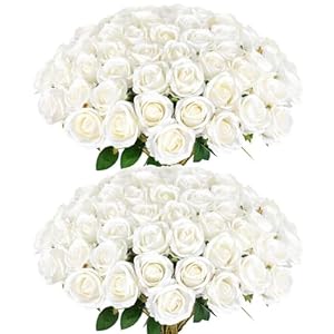 60 Pcs Artificial Roses Bulk Velvet...