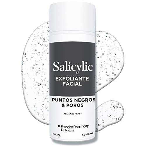 Acido Salicilico Facial BHA 2% 100 ML - Limpia Poros Espinillas Puntos Negros de la Nariz y Cara - Tonico Facial Piel Mixta y Grasa - Peeling Facial Limpiador de Poros y Puntos Negros - Piel Sensible