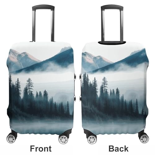Carry on Luggage Cover Foggy Mountains Landscape Suitcase Covers for Luggages Tsa Approved Travel Luggage Sleeve Protector Elastic Suitcase Protector Anti-Scratch Washable Fits 19-30 Inch Case -XL3
