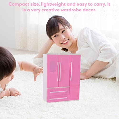 Toyvian 1 Conjunto Armário De Armazenamento De Três Lados Cabides Em Miniatura Cabides De Boneca Par
