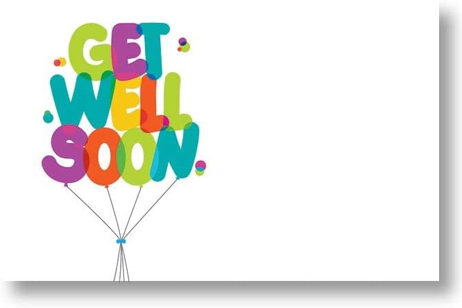 ENCL CARD GET WELL SOON BALLOONS