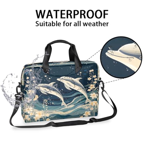 Maletín para laptop de 15.6 pulgadas Flowr Dolphin miniatura 3