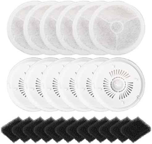 12-Pack Eversweet Cat Water Fountain Filters Combo - Compatible w...