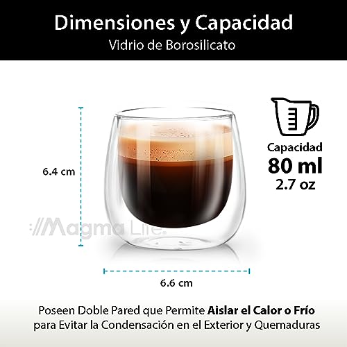 La Mejor Selección de Tazas para espresso más recomendados. 5 Tazas para espresso marca MAGMALIFE (2)