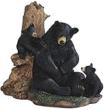 StealStreet SS-G-54266 Black Bear Playing with Cubs Figurine, 6.5