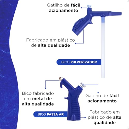 Kit Engate Rapido Encher Pneu Calibrador e Conexões