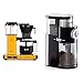 Moccamaster Filter Kaffeemaschine KBG Select, 1.25 Liter, 1520 W, Yellow Pepper & ROMMELSBACHER Kaffeemühle EKM 200 – aromaschonendes Scheibenmahlwerk, 110 Watt, schwarz