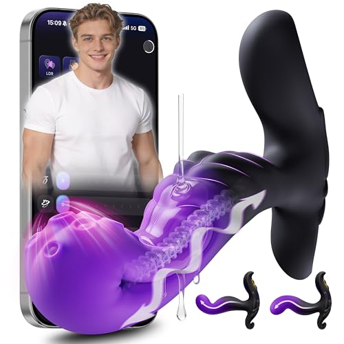 Sex Spielzeug für die Männer Prostata Stimulation Männer 10 Peristaltischen Stoßfunktionen & Vibrationen Anal Vibrator Analvibratoren für Mann Weiches Silikon Analplug für Männer Sexspielzeug