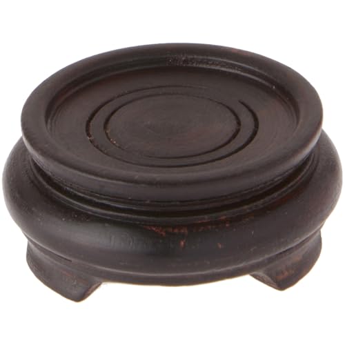 Bard's Dark Wood Decorative Base, 1.25" H x 2.875" W x 2.875" D (2" Display Diameter)