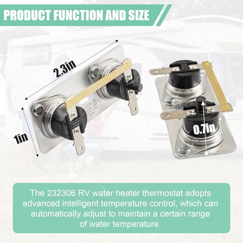 Image of 2-Pack 232306 RV Water Heater Thermostat for Suburban Water heaters | Compatible with SW6DE, SW10DE and SW12DE,Maintains Consistent RV Hot Water